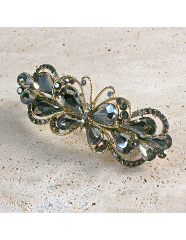 Klamra francuska motyl kryształki i cyrkonia...