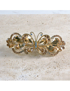 Klamra francuska motyl kryształki i cyrkonia Lolita...