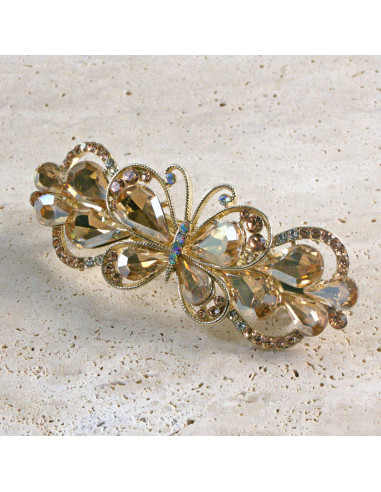 Klamra francuska motyl kryształki i cyrkonia...