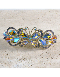 Klamra francuska motyl kryształki i cyrkonia Lolita...