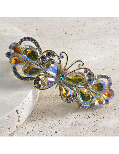 Klamra francuska motyl kryształki i cyrkonia...
