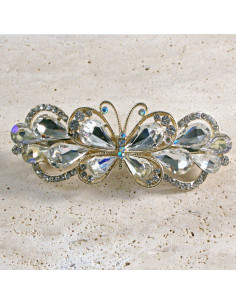 Klamra francuska motyl kryształki i cyrkonia Lolita...