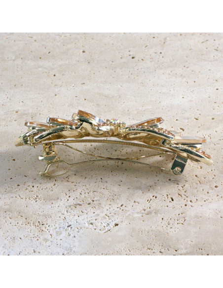 Klamra francuska kwiat kryształki i cyrkonia Lolita akcesoria