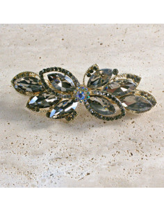 Klamra francuska kwiat kryształki i cyrkonia Lolita...