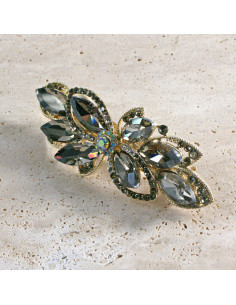Klamra francuska kwiat kryształki i cyrkonia Lolita... 2
