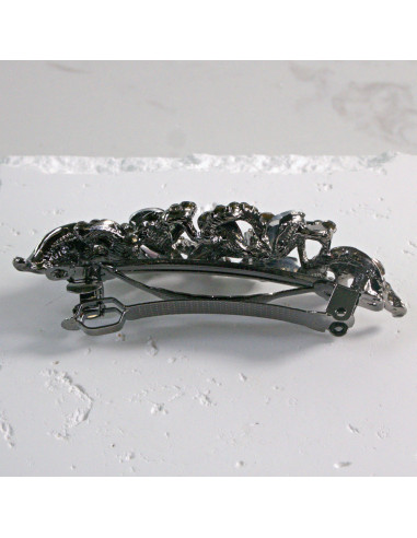 Klamra francuska dwa kwiatki kryształki i...