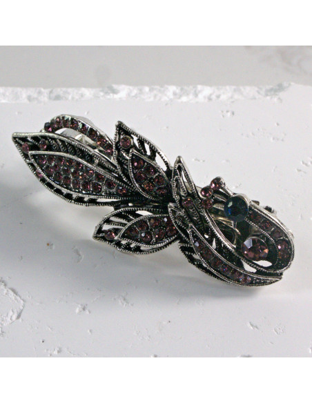 Klamra francuska listek z cyrkonia Lolita akcesoria