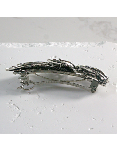 Klamra francuska listek z cyrkonia Lolita...