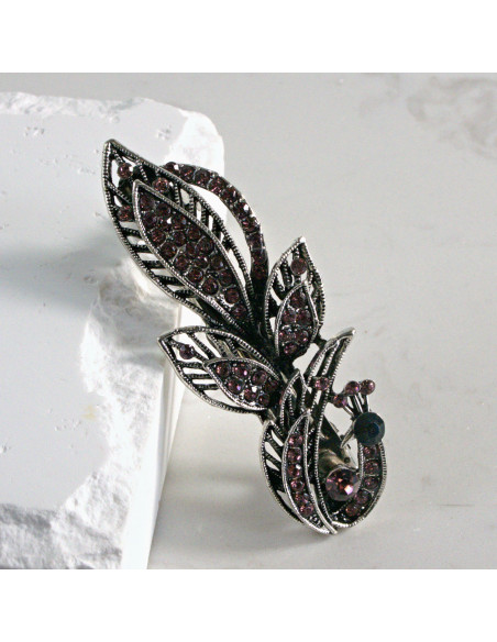 Klamra francuska listek z cyrkonia Lolita akcesoria