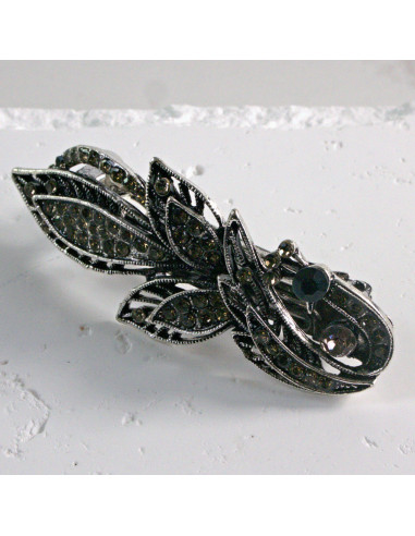 Klamra francuska listek z cyrkonia Lolita...