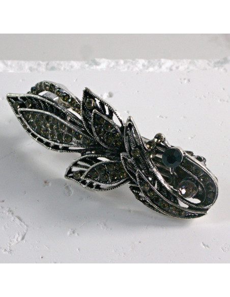 Klamra francuska listek z cyrkonia Lolita akcesoria