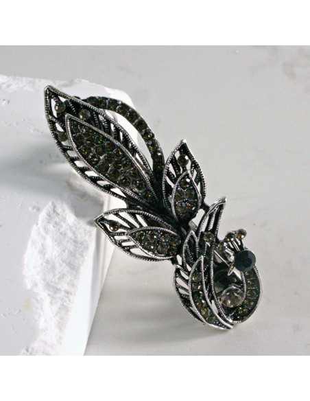 Klamra francuska listek z cyrkonia Lolita akcesoria