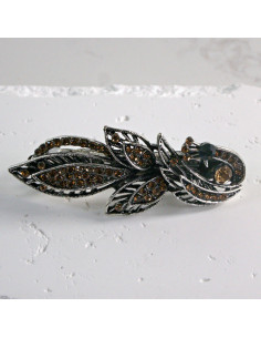 Klamra francuska listek z cyrkonia Lolita akcesoria