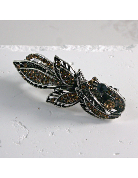 Klamra francuska listek z cyrkonia Lolita akcesoria