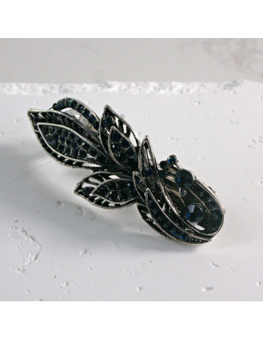 Klamra francuska listek z cyrkonia Lolita...