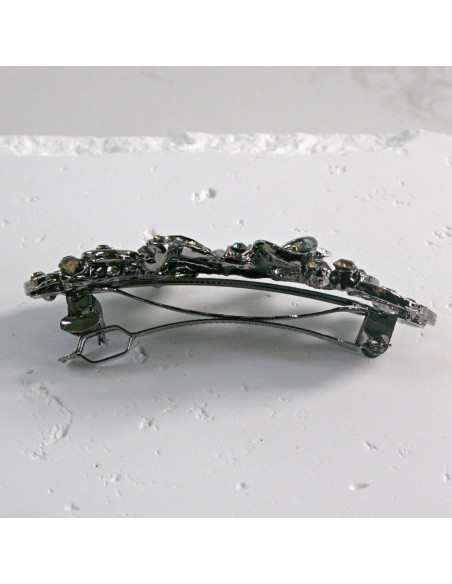 Klamra francuska kokardka kamienie i cyrkonia Lolita akcesoria