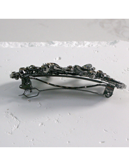 Klamra francuska kokardka kamienie i cyrkonia Lolita akcesoria