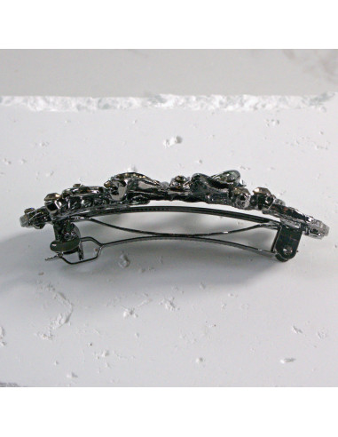 Klamra francuska kokardka kamienie i cyrkonia...