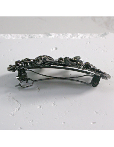 Klamra francuska kokardka kamienie i cyrkonia...