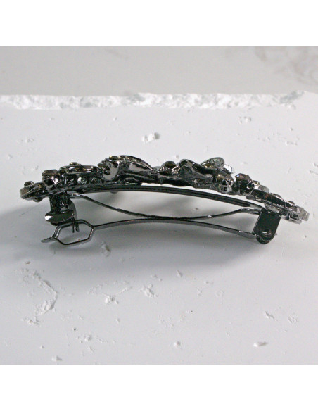 Klamra francuska kokardka kamienie i cyrkonia Lolita akcesoria