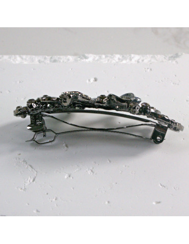 Klamra francuska kokardka kamienie i cyrkonia...