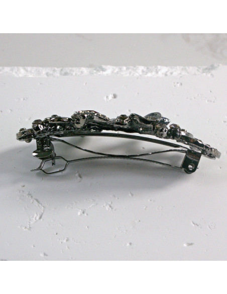 Klamra francuska kokardka kamienie i cyrkonia Lolita akcesoria