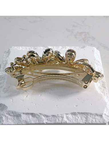 Klamra francuska dwa kwiatki kryształki Lolita...