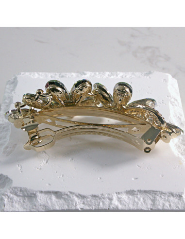 Klamra francuska dwa kwiatki kryształki Lolita...