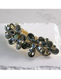 Klamra francuska dwa kwiatki kryształki Lolita akcesoria 2