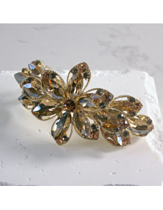 Klamra francuska duży kwiat kryształki Lolita akcesoria 2