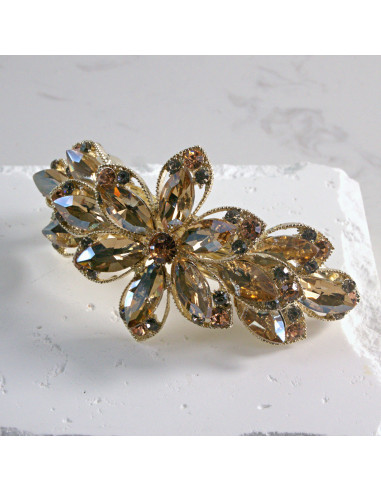 Klamra francuska duży kwiat kryształki Lolita...