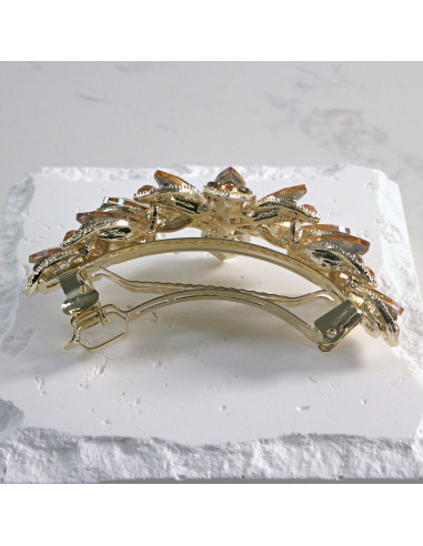 Klamra francuska duży kwiat kryształki Lolita...