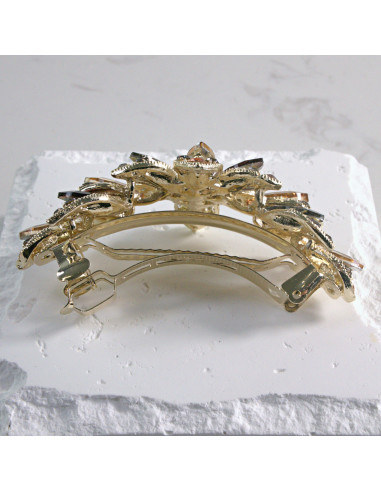 Klamra francuska duży kwiat kryształki Lolita...