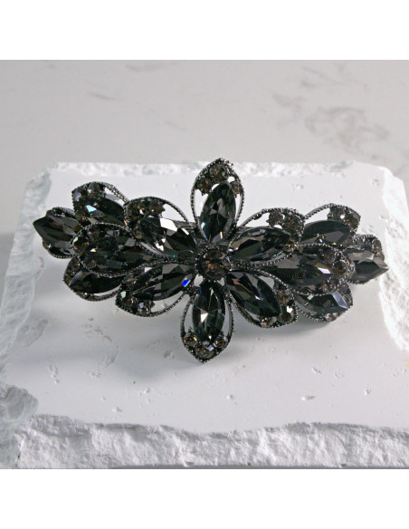 Klamra francuska duży kwiat kryształki Lolita akcesoria