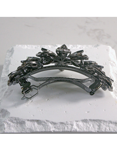 Klamra francuska duży kwiat kryształki Lolita...