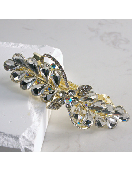 Klamra francuska a'la kokarda kryształki Lolita akcesoria