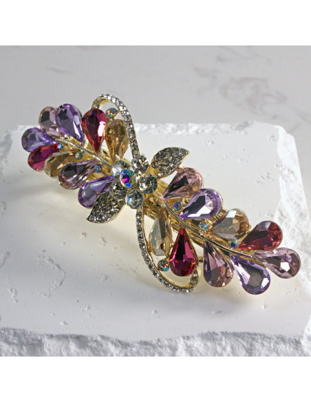 Klamra francuska a'la kokarda kryształki Lolita akcesoria