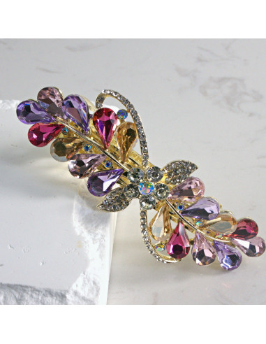 Klamra francuska a'la kokarda kryształki Lolita...