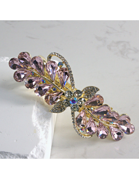 Klamra francuska a'la kokarda kryształki Lolita akcesoria