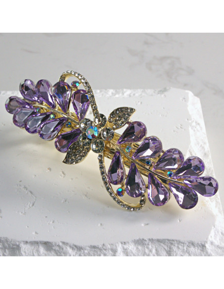 Klamra francuska a'la kokarda kryształki Lolita akcesoria