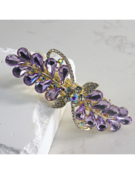 Klamra francuska a'la kokarda kryształki Lolita akcesoria