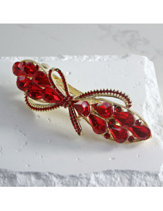 Klamra francuska  kokarda kryształki Lolita akcesoria 2