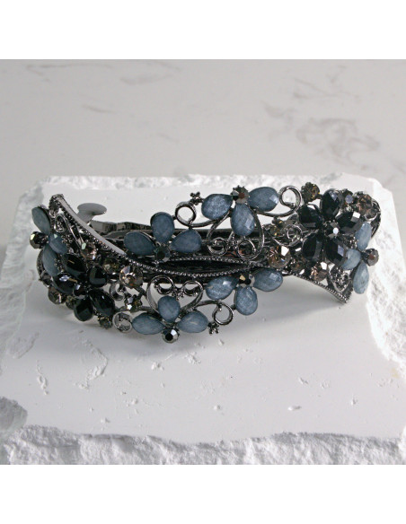 Klamra francuska  kwiatki z kamieni Lolita akcesoria