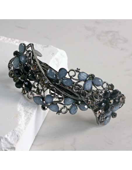 Klamra francuska  kwiatki z kamieni Lolita akcesoria