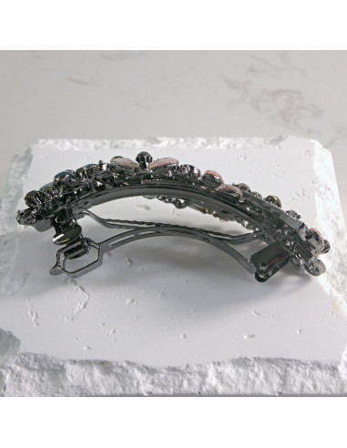 Klamra francuska  kwiatki z kamieni Lolita...