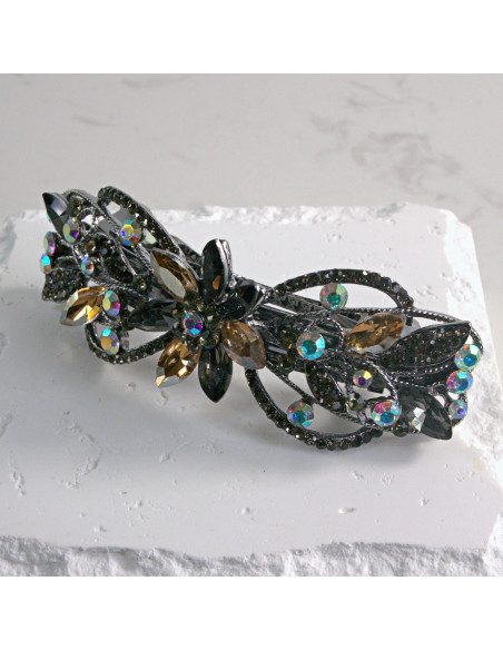 Klamra francuska  kwiatek z kryształkami Lolita akcesoria