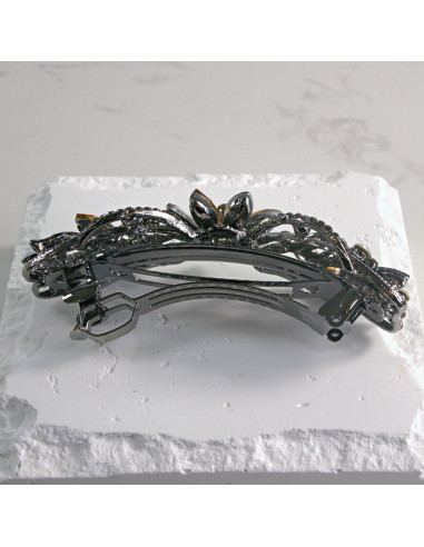 Klamra francuska  kwiatek z kryształkami Lolita...