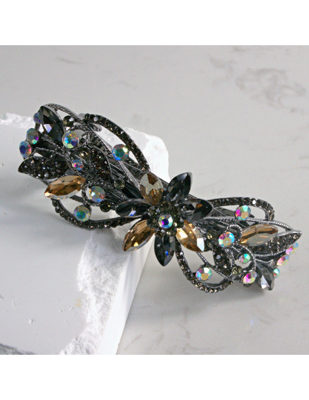 Klamra francuska  kwiatek z kryształkami Lolita akcesoria