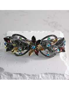 Klamra francuska  kwiatek z kryształkami Lolita akcesoria