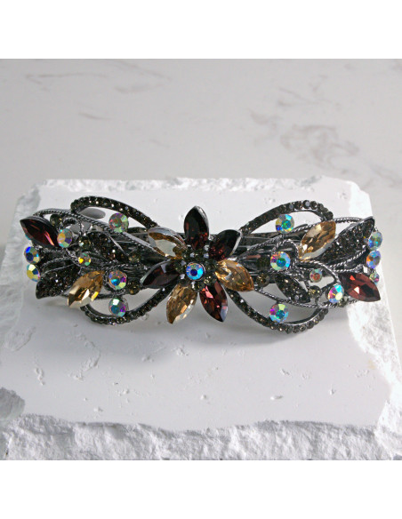 Klamra francuska  kwiatek z kryształkami Lolita akcesoria